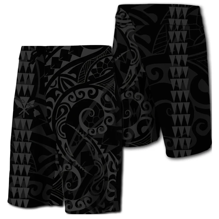Alohawaii Short - Hawaii Kakau Polynesian Kanaka Board Shorts Grey- Snapy Style