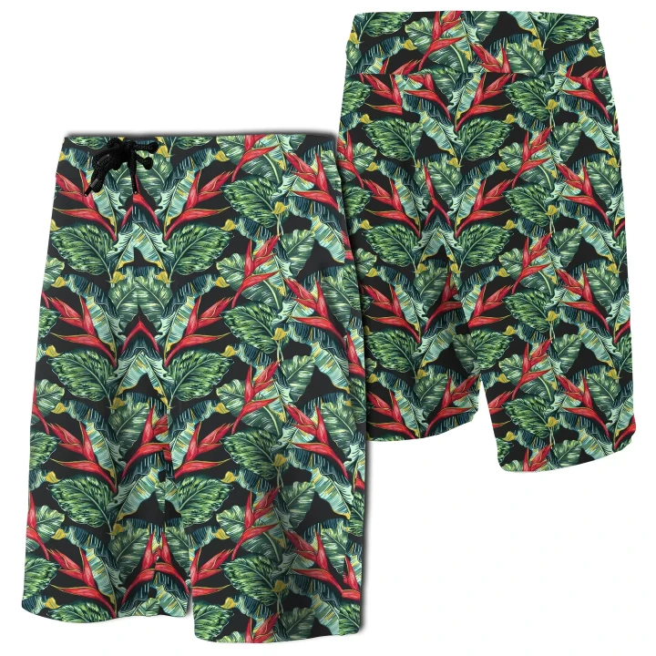 Alohawaii Short - Tropical Monstera Leaf Green MixBoard Shorts