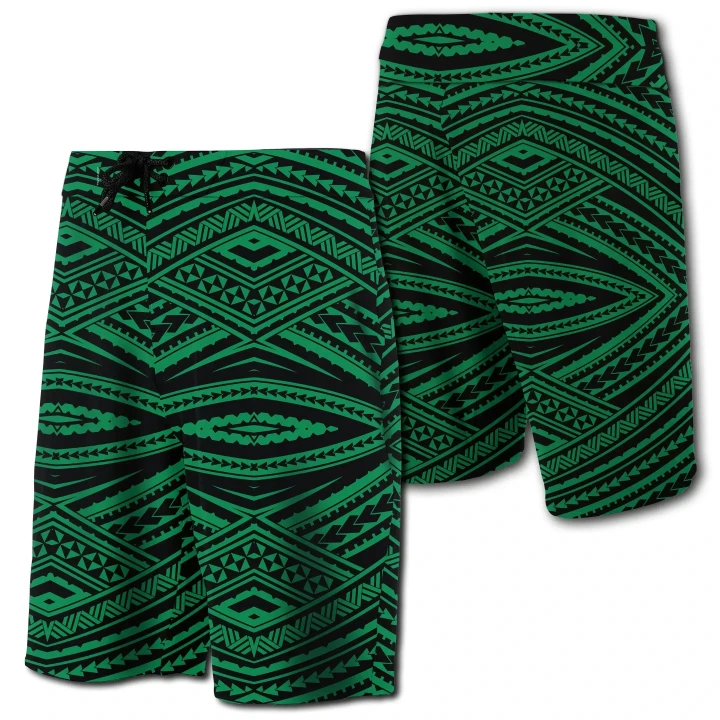 Alohawaii Short - Hawaii Polynesian Tatau Board Shorts Green