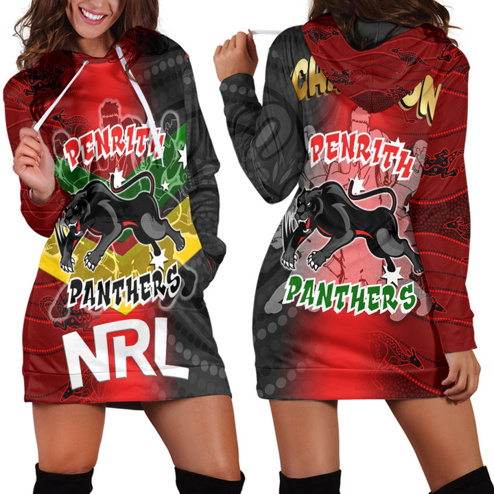 Love New Zealand Hoodie Dress - Penrith Panthers Champion Style A35