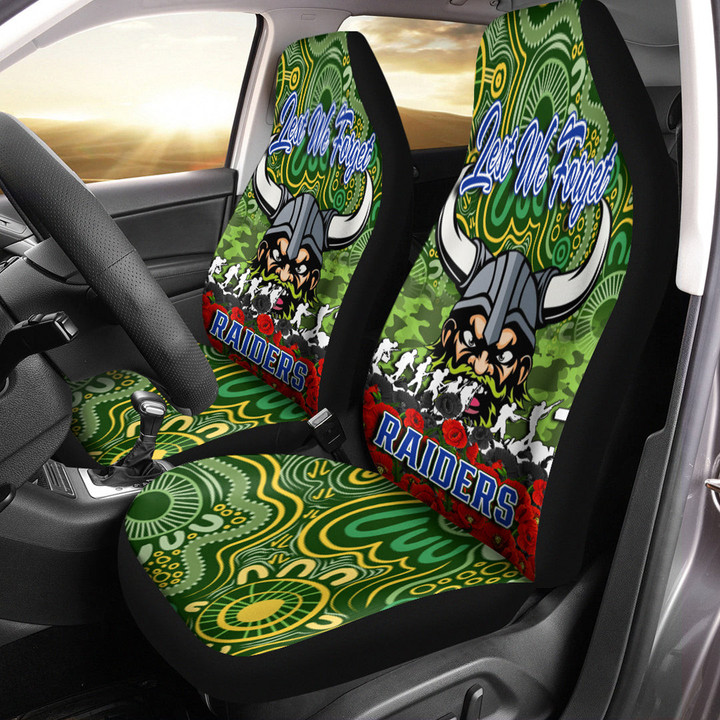 Canberra Raiders Car Seat Cover - Anzac Day Lest We Forget A31B