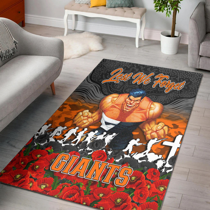 GWS Giants Area Rug - Anzac Day Lest We Forget A31B