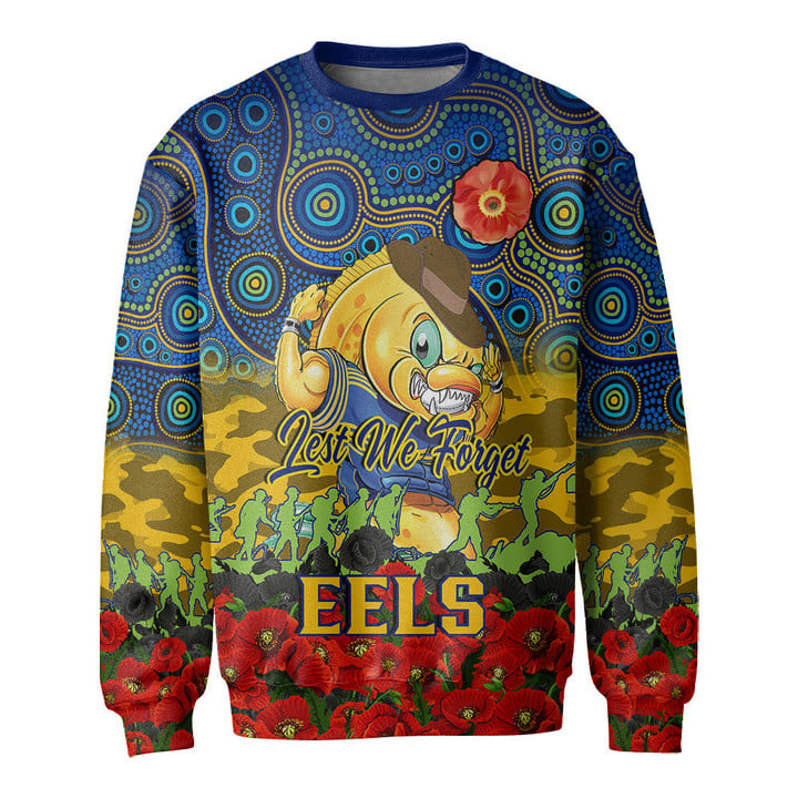 (Custom) Parramatta Eels Sweatshirt, Anzac Day Lest We Forget A31B