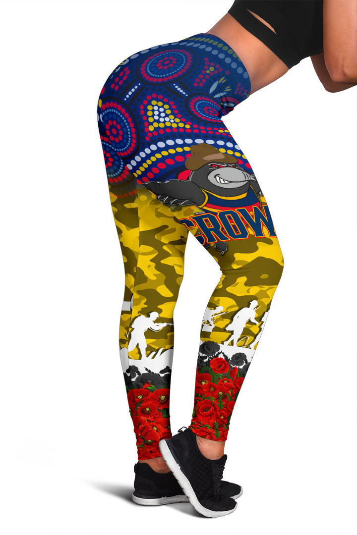 Adelaide Crows Leggings, Anzac Day Lest We Forget A31B
