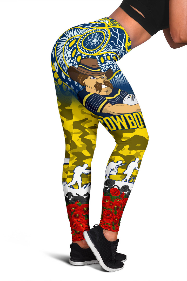 North Queensland Cowboys Leggings, Anzac Day Lest We Forget A31B