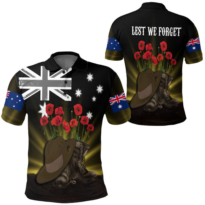 Anzac Day Hat & Boots Polo Shirt