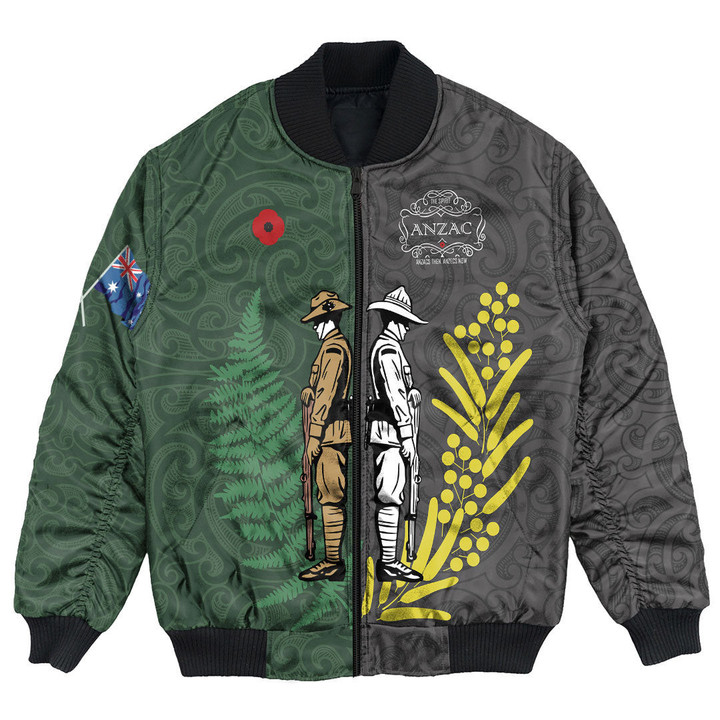 Anzac Spirit Lest We Forget Bomber Jacket | Thelast3seconds.co
