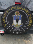 3d Battalion, 21st Infantry Regiment - SUV Tire Cover - Spare Tire Cover For Car - Camper Tire Cover - LX1 - US