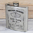 Personalized USS Sentry (MCM-3) - Steel Hip Flask - WI1- US