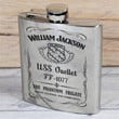 Personalized USS Ouellet (FF-1077) - Steel Hip Flask - WI1- US