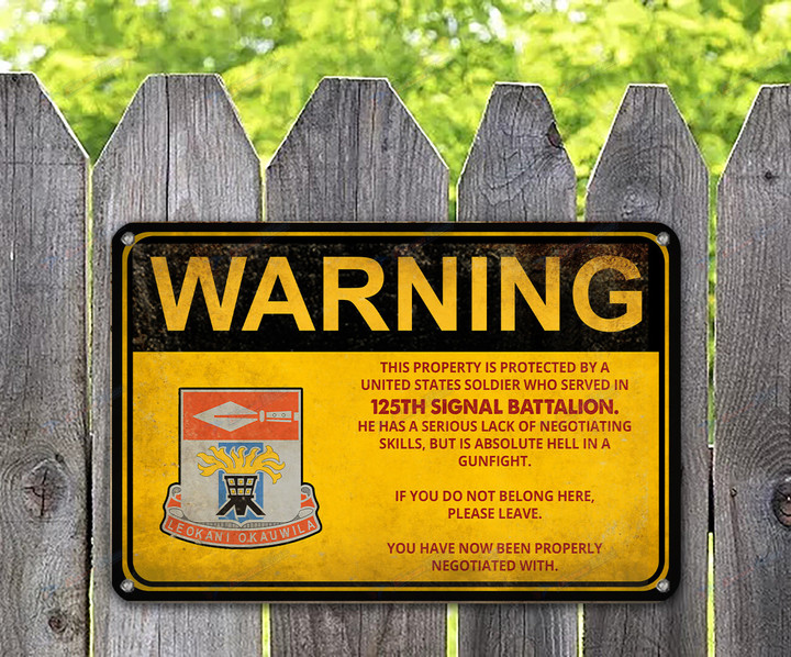 125th Signal Battalion - Warning