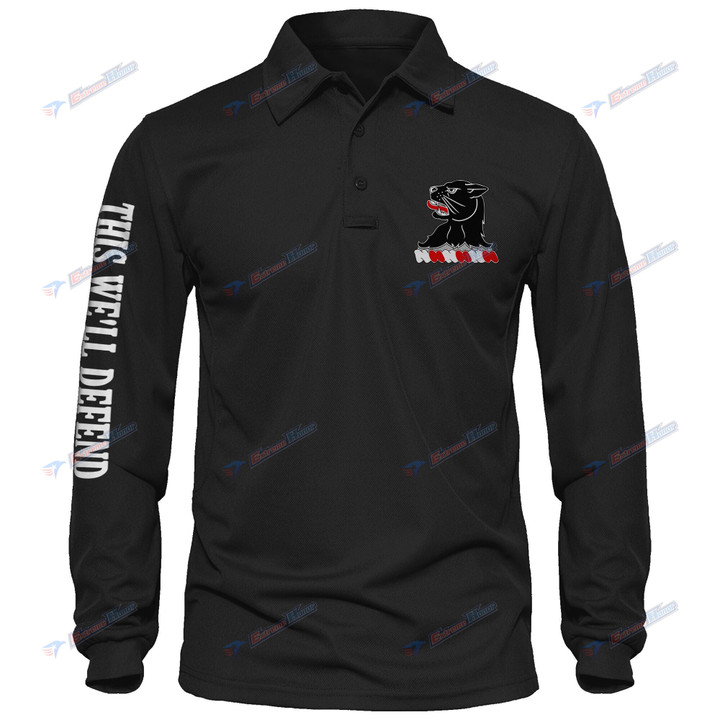 11th Engineer Battalion - Men's Polo Shirt Quick Dry Performance - Long Sleeve Tactical Shirts - Golf Shirt - PL5 -US