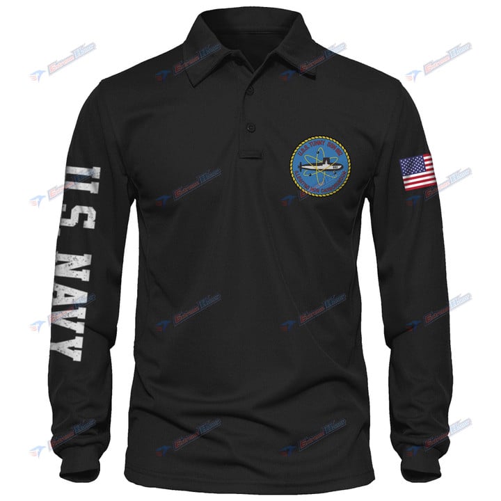 USS Tunny (SSN-682) - Men's Polo Shirt Quick Dry Performance - Long Sleeve Tactical Shirts - Golf Shirt - PL4 -US