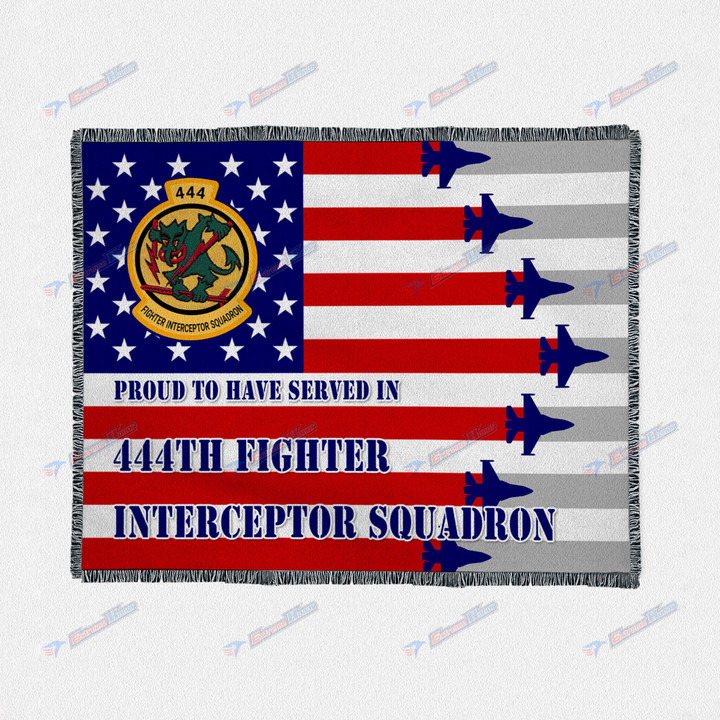 444th Fighter-Interceptor Squadron - Woven Tassel Blanket - CH1 - US