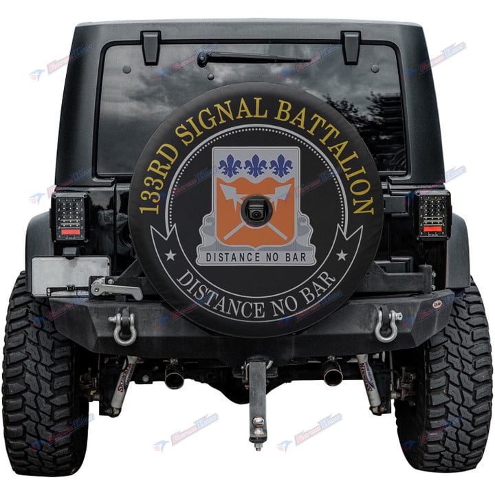 133rd Signal Battalion - SUV Tire Cover - Spare Tire Cover For Car - Camper Tire Cover - LX1 - US