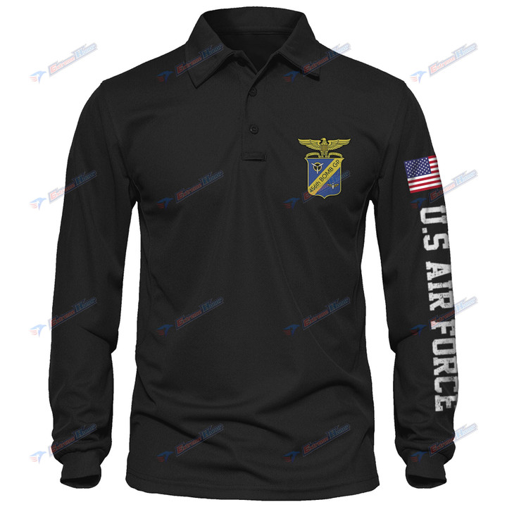 456th Bombardment Group - Men's Polo Shirt Quick Dry Performance - Long Sleeve Tactical Shirts - Golf Shirt - PL4 -US