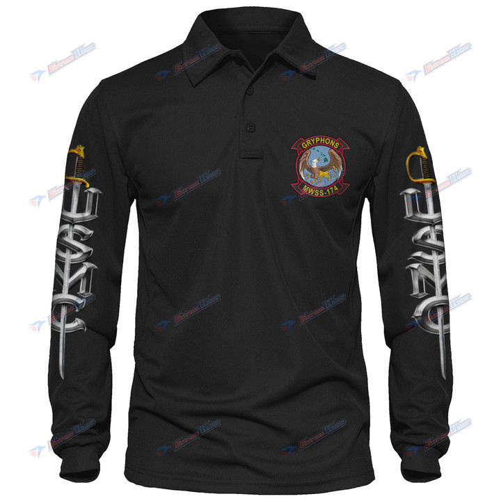 MWSS-174 - Men's Polo Shirt Quick Dry Performance - Long Sleeve Tactical Shirts - Golf Shirt - PL7 -US