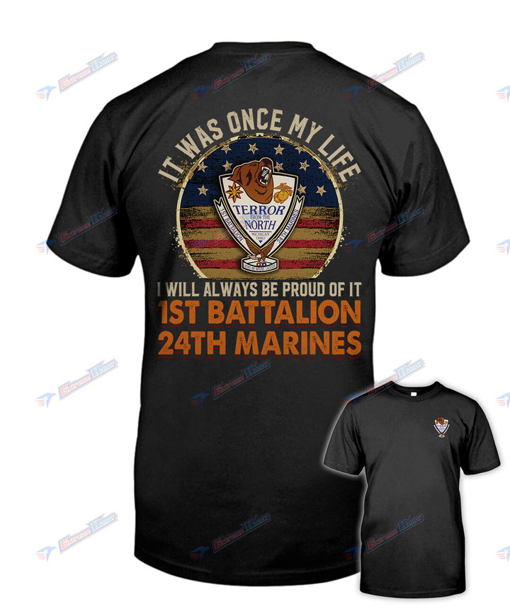 1st Battalion, 24th Marines - Men's Shirt - 2 Sided Shirt - PL8 -US
