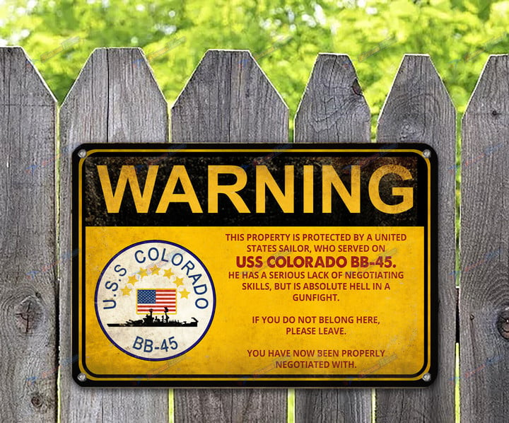 USS Colorado (BB-45) - Warning - ME2 - US