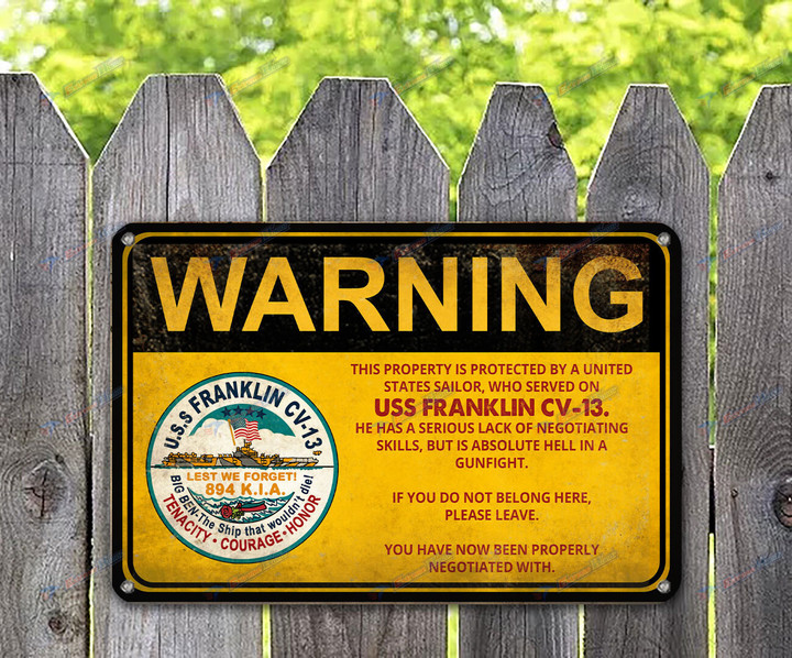 USS Franklin (CV-13) - Warning - ME2 - US