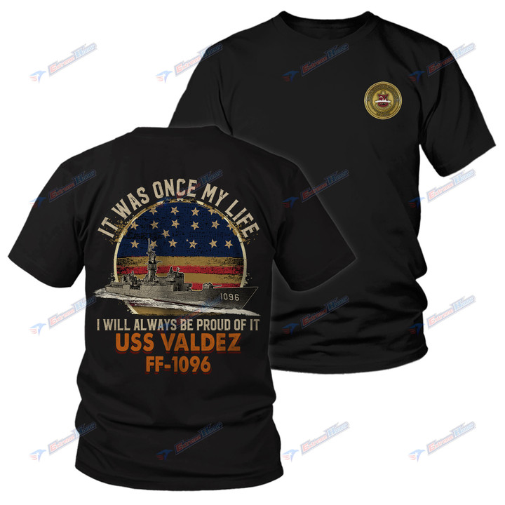 USS Valdez (FF-1096) - Men's Shirt - 2 Sided Shirt - PL8 -US
