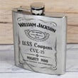 Personalized USS Cowpens (CVL-25) - Steel Hip Flask - WI1- US