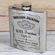 Personalized USS Truxtun (CGN-35) - Steel Hip Flask - WI1- US