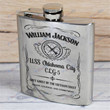 Personalized USS Oklahoma City (CLG-5) - Steel Hip Flask - WI1- US