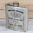 Personalized USS Coral Sea (CV-43) - Steel Hip Flask - WI1- US