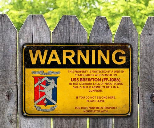 USS Brewton (FF-1086) - Warning