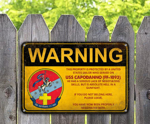 USS Capodanno (FF-1093) - Warning