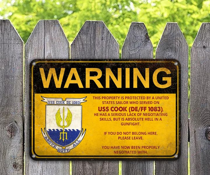 USS Cook (DE-1083) - Warning