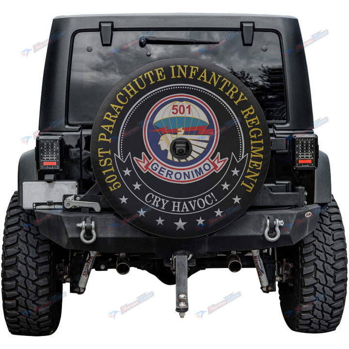 501st Parachute Infantry Regiment (old) - SUV Tire Cover - Spare Tire Cover For Car - Camper Tire Cover - LX1 - US