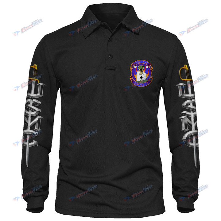 MWHS-2 - Men's Polo Shirt Quick Dry Performance - Long Sleeve Tactical Shirts - Golf Shirt - PL7 -US