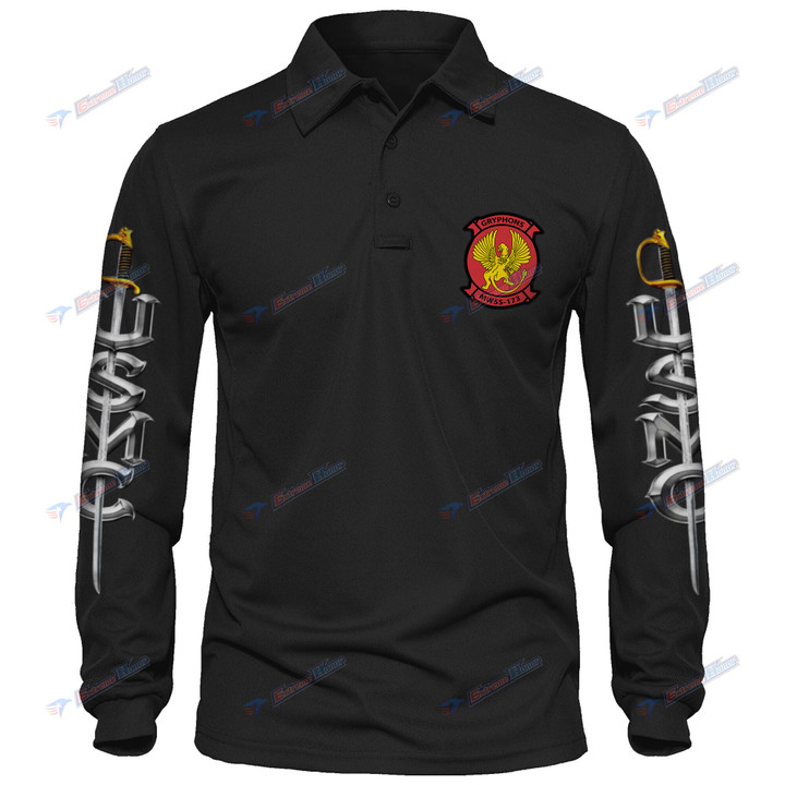MWSS-173 - Men's Polo Shirt Quick Dry Performance - Long Sleeve Tactical Shirts - Golf Shirt - PL7 -US
