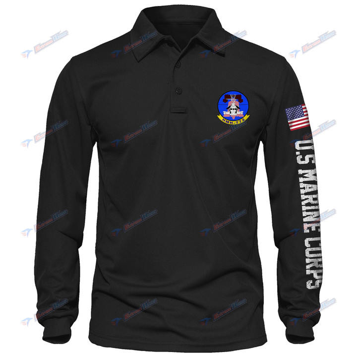 HMH-772 - Men's Polo Shirt Quick Dry Performance - Long Sleeve Tactical Shirts - Golf Shirt - PL4 -US