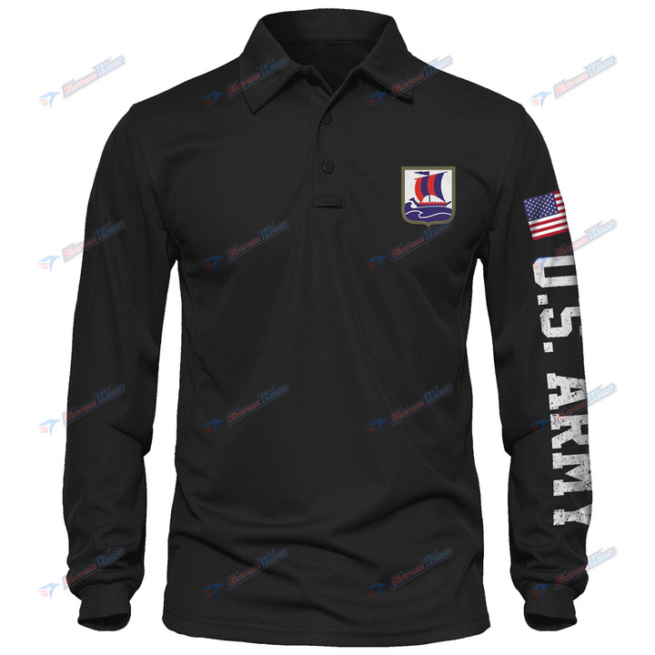 99th Infantry Battalion - Men's Polo Shirt Quick Dry Performance - Long Sleeve Tactical Shirts - Golf Shirt - PL4 -US