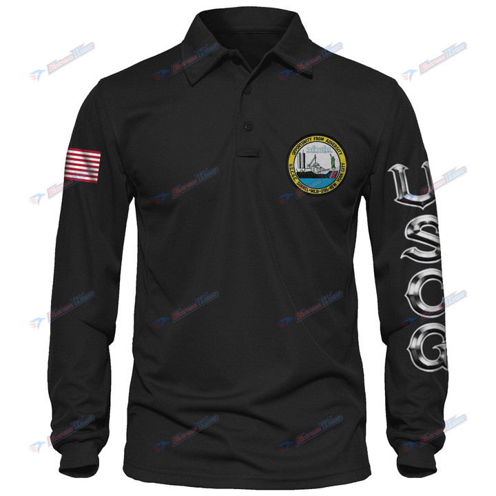 USCGC Sorrel (WLB-296) - Men's Polo Shirt Quick Dry Performance - Long Sleeve Tactical Shirts - Golf Shirt - PL7 -US