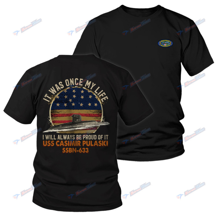 USS Casimir Pulaski (SSBN-633) - Men's Shirt - 2 Sided Shirt - PL8 - US