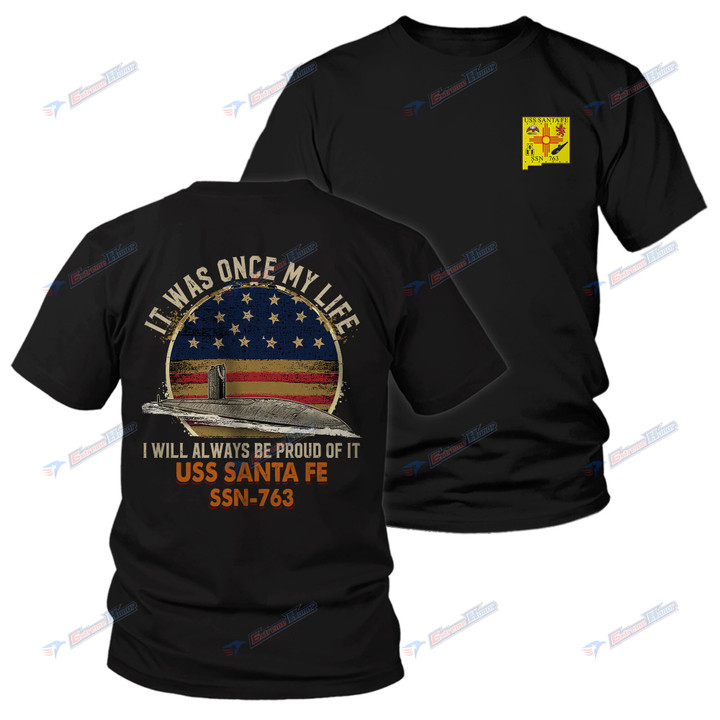 USS Santa Fe (SSN-763) - Men's Shirt - 2 Sided Shirt - PL8 - US