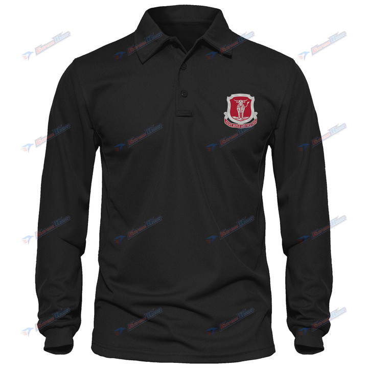 39th Engineer Battalion - Men's Polo Shirt Quick Dry Performance - Long Sleeve Tactical Shirts - Golf Shirt - PL9 -US