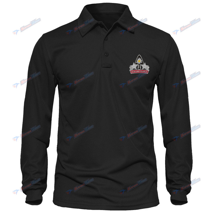 31st Engineer Battalion - Men's Polo Shirt Quick Dry Performance - Long Sleeve Tactical Shirts - Golf Shirt - PL9 -US