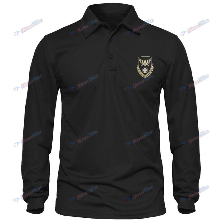 8th Combat Aviation Battalion - Men's Polo Shirt Quick Dry Performance - Long Sleeve Tactical Shirts - Golf Shirt - PL9 -US