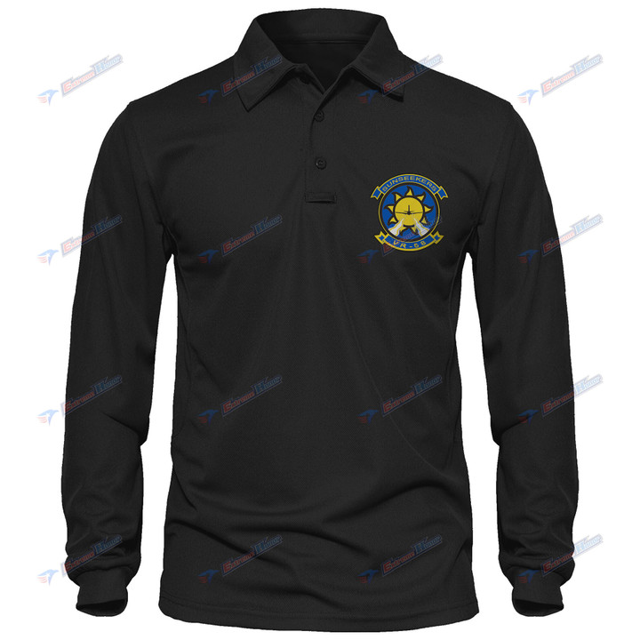 VR-58 - Men's Polo Shirt Quick Dry Performance - Long Sleeve Tactical Shirts - Golf Shirt - PL9 -US