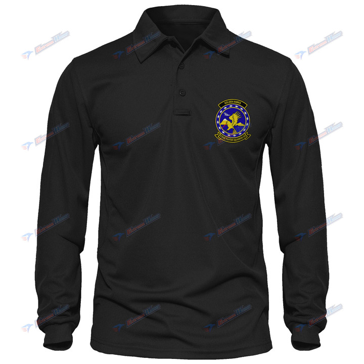 VFA-303 - Men's Polo Shirt Quick Dry Performance - Long Sleeve Tactical Shirts - Golf Shirt - PL9 -US