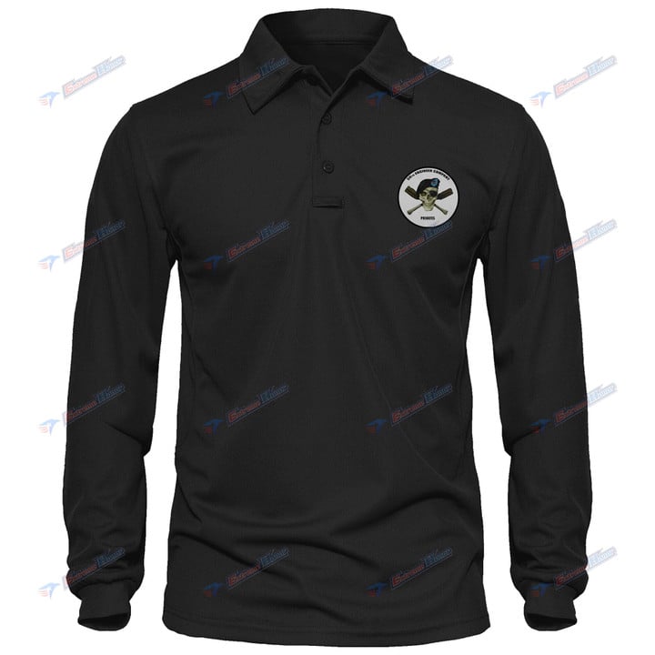 50th Engineer Company - Men's Polo Shirt Quick Dry Performance - Long Sleeve Tactical Shirts - Golf Shirt - PL9 -US