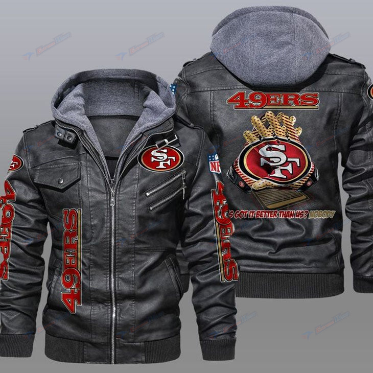san francisco 49ers leather jacket