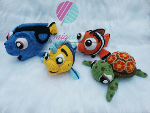 Crochet Finding Nemo Inspired, Finding Nemo Doll, Stuffed Finding Nemo -  amiguworld