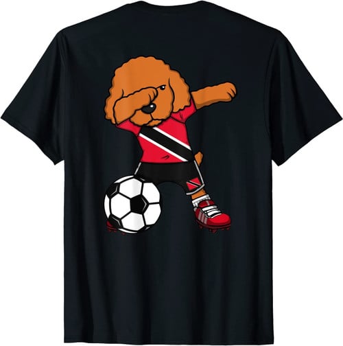 Dabbing Poodle Dog Trinidad and Tobago Soccer Fans Football T-Shirt
