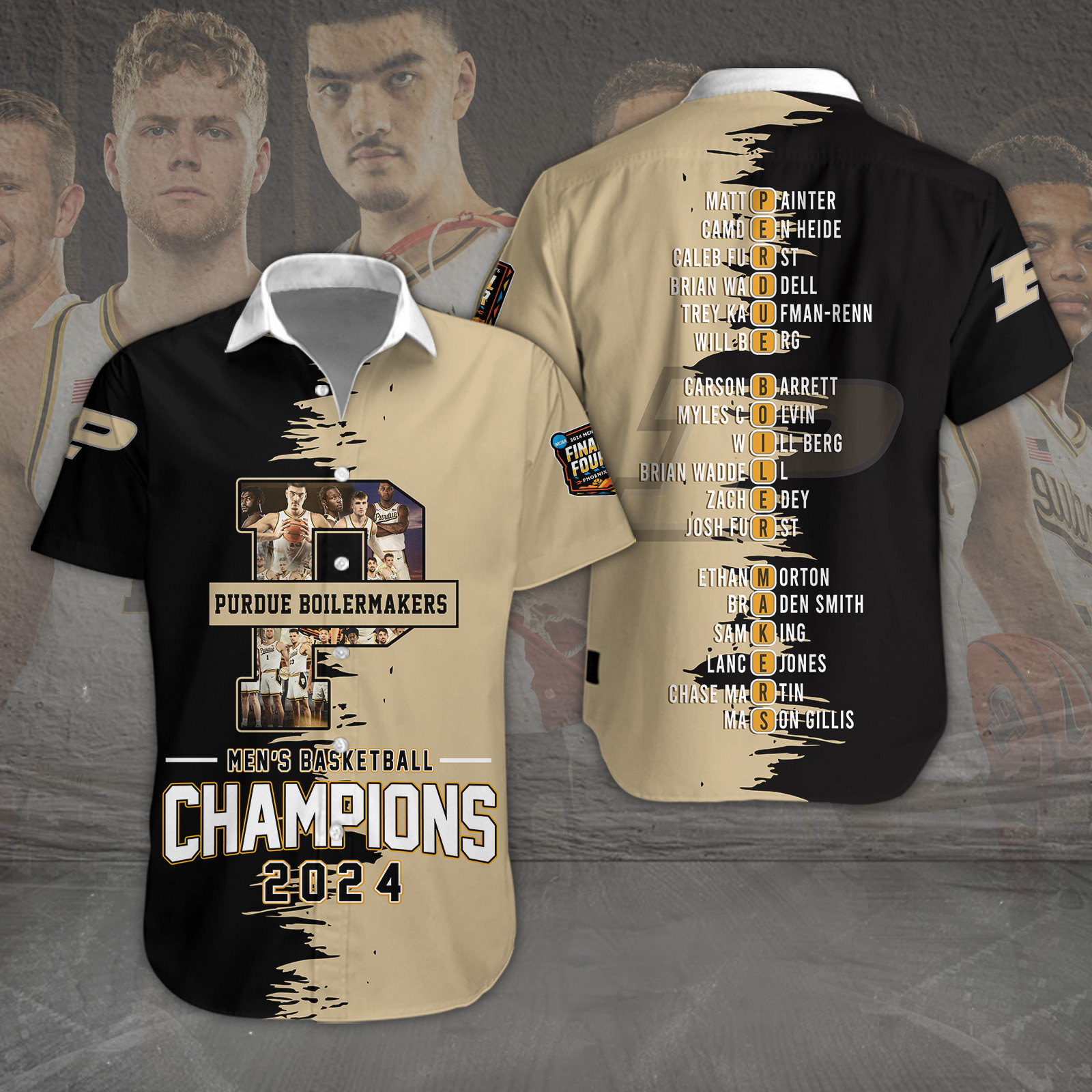 Purdue Boilermakers 2024 Men's Basketball Final Four Champions Hawaiian Shirt
